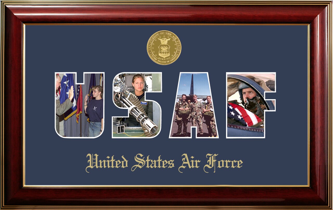 Patriot Frames Air Force Collage Photo Classic Frame with Gold Medallion